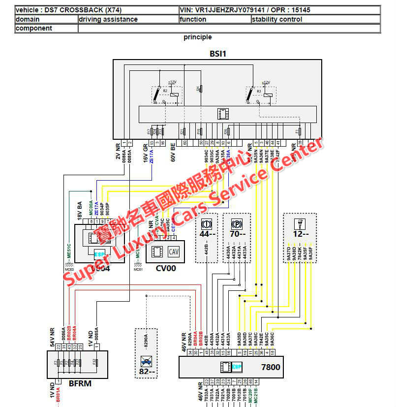 2021-2023 Citroen DS3 EV Workshop Service Manual Wiring Diagram |  Cars-Technical  Citroen Ds3 Parking Sensor Wiring Diagram    Cars-Technical