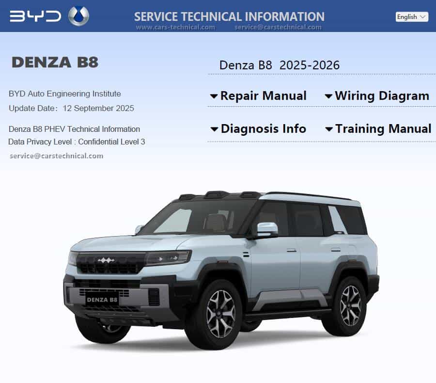 DENZA B5 B8 Service Repair Diagnostic Technical Information