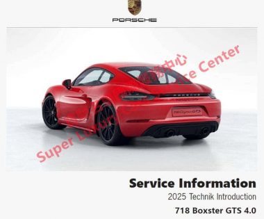 Porsche 718 Boxster GTS 4.0 Technical Training Technik Introduction Service Information