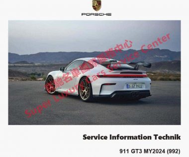 Porsche 911 992 GT3 Technical Training Technik Introduction Service Information