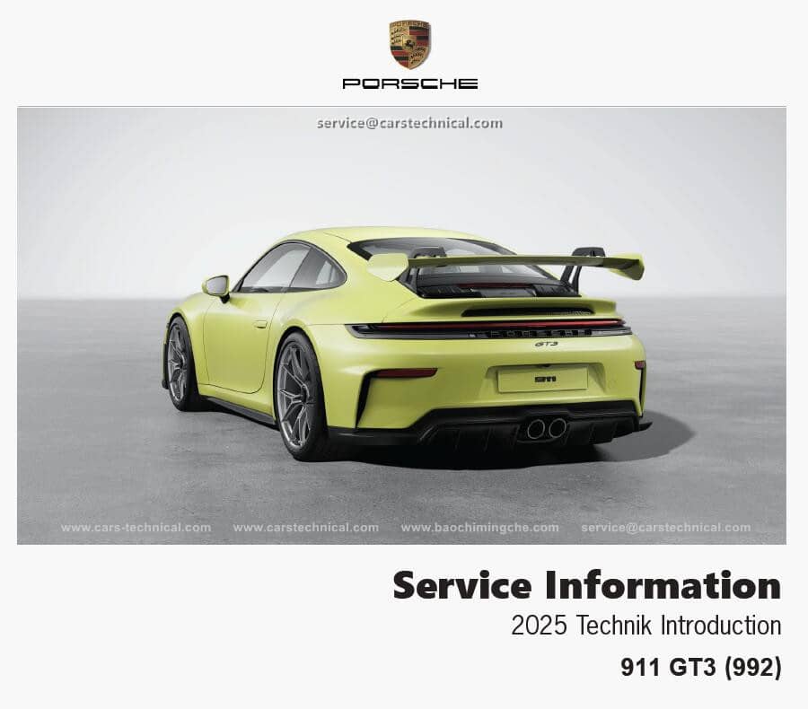 Porsche 911 GT2 GT3 Service Information Technik Manual