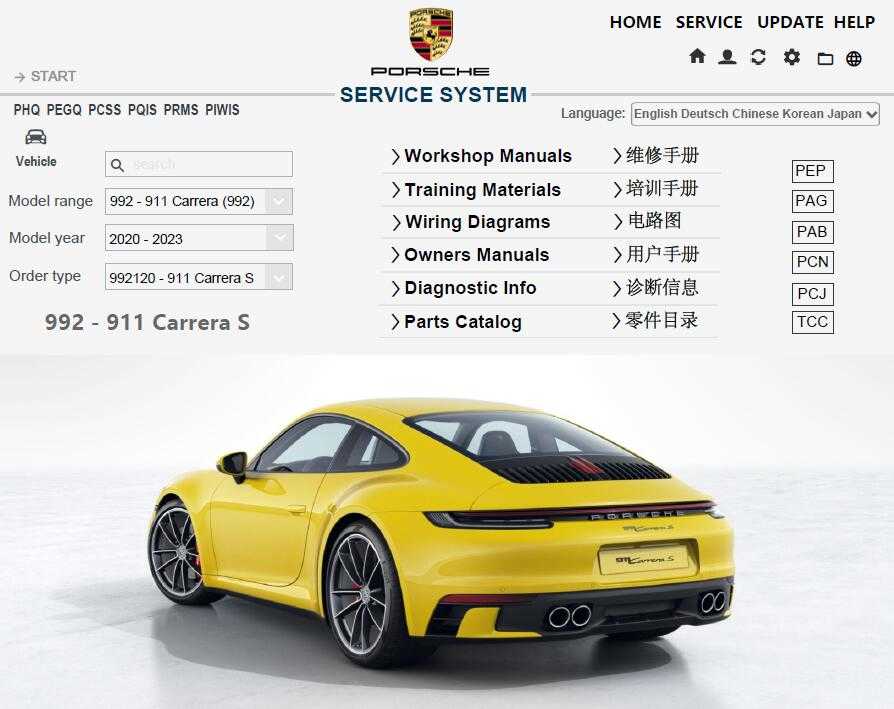 2020-2023 Porsche 992 911 Carrera S Workshop Service Repair Manual Wiring  Diagram | Super Luxury Cars Service Center