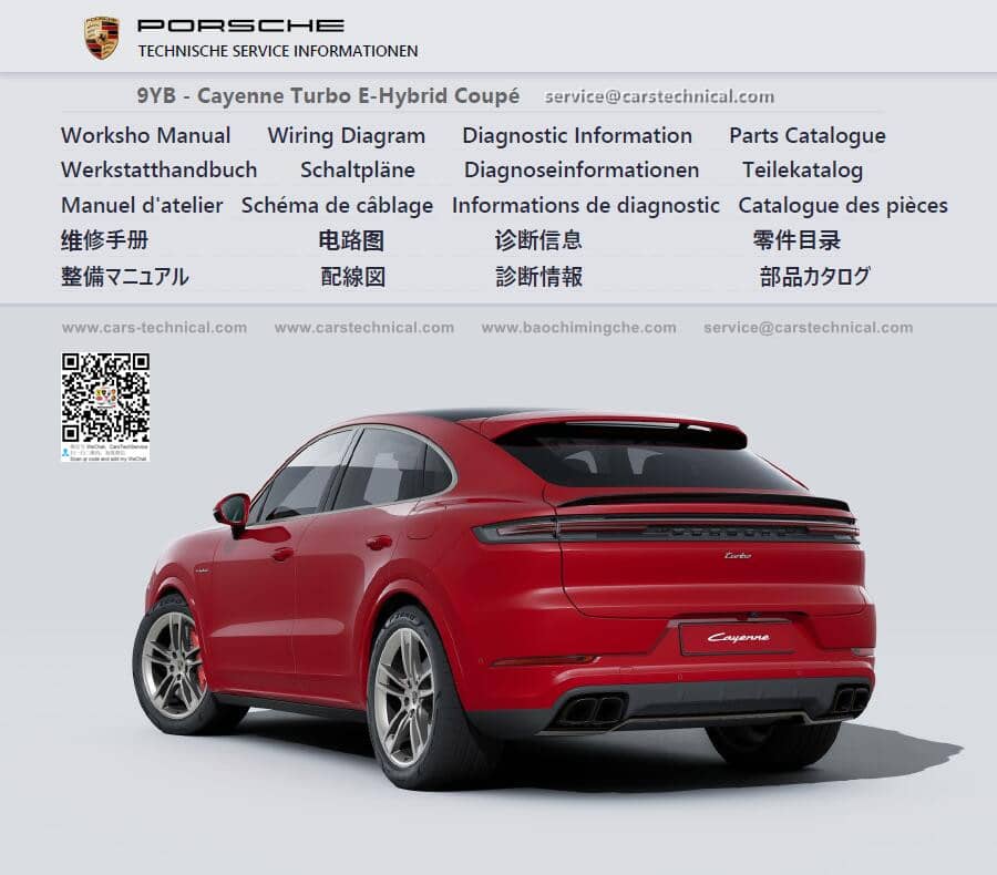 Porsche 9YB Cayenne Turbo E-Hybrid Coupe Workshop Service Repair Manual