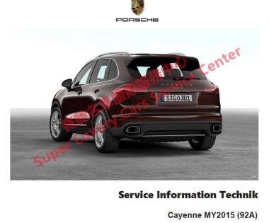 Porsche Cayenne 92A Technical Training Technik Introduction Service Information