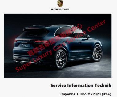 Porsche Cayenne 9Y0 Technical Training Technik Introduction Service Information