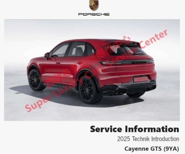 Porsche Cayenne GTS 9YA Technical Training Technik Introduction Service Information