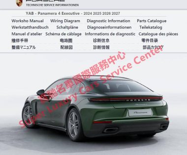 Porsche Panamera 4 Executive YAA YAB Service Repair Workshop Manual Wiring Diagram