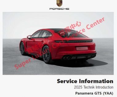 Porsche Panamera GTS YAA Technical Training Technik Introduction Service Information