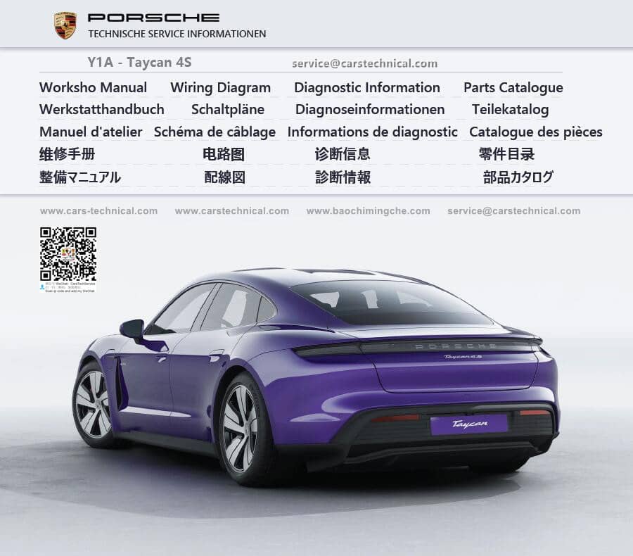 Porsche Taycan 4S Y1A Workshop Service Repair Manual